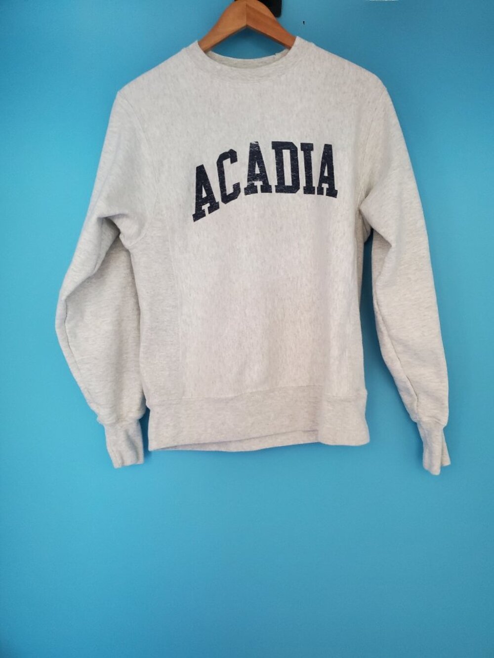 Acadia Sweatshirt Size Small Light Gray Vintage